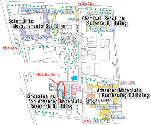 Tohoku univ. campus map