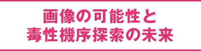 画像の可能性と毒性機序探索の未来